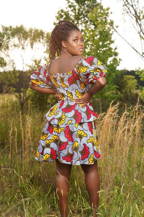 Mavo African Print Mini Dress