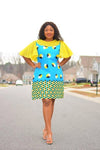 Mosaic African Print Dress