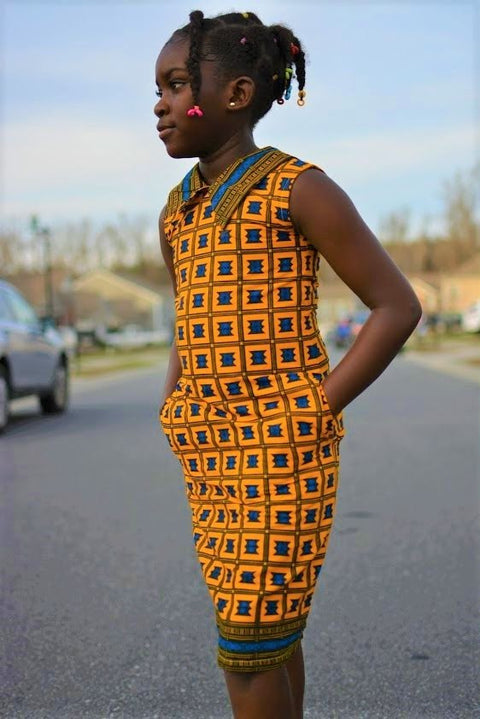 ZIKPI KIDS AFRICAN PRINT DRESS - Origin Trends