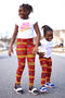 NADINE RED KIDS AFRICAN PRINT PANTS - Origin Trends