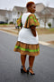 SISI WHITE AFRICAN PRINT DRESS - Origin Trends