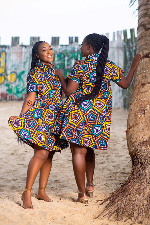 Vivo African Print Dress