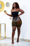 Nadine Black African Print Shorts