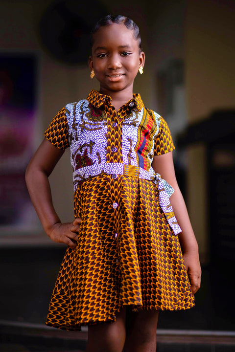 Kids Gadza African Print Dress
