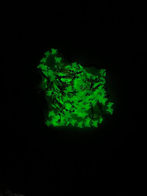 Butterfly Phosphorescent African Glass Beads